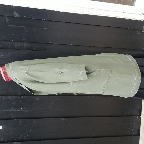 Pull and Bear Linen Blend Trench Coat - Picture 8 of 14